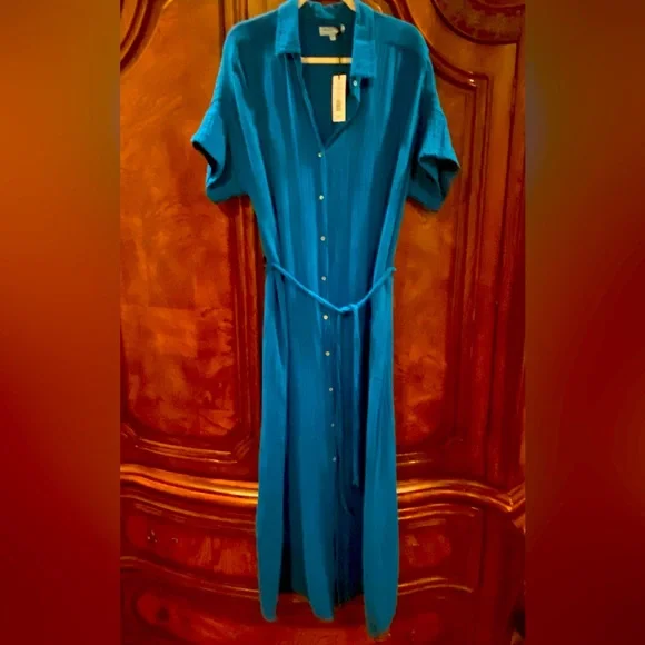 michael stars shirt dress Michael Stars Tee Shirt Dress White Cotton One Size